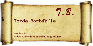 Torda Borbála névjegykártya